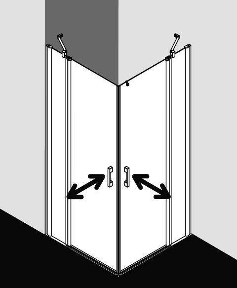 Kermi PEGA Eckeinstieg 2-teilig Pendeltüren mit Festfeldern PE EPR/L-PEEPL07518VAKM Kermi PEGA Eckeinstieg 2-teilig Pendeltüren mit Festfeldern PE EPR/L-PEEPL07518VAKM