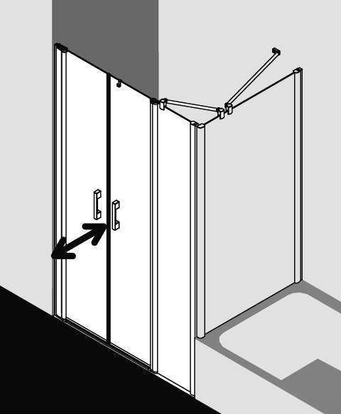 Kermi PEGA Pendeltür mit Festfeld PE PFR/L-PEPFL11018VAKM Kermi PEGA Pendeltür mit Festfeld PE PFR/L-PEPFL11018VAKM