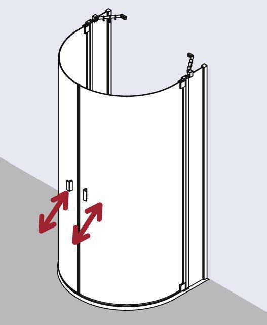 Kermi RAYA Halbkreis-Duschkabine Pendeltüren mit Festfeldern RA Z20-RAZ20090201AKM Kermi RAYA Halbkreis-Duschkabine Pendeltüren mit Festfeldern RA Z20-RAZ20090201AKM