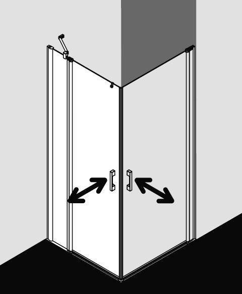 Kermi PEGA Eckeinstieg Pendeltür PE 1ER/L-PE1EL07518VAKM Kermi PEGA Eckeinstieg Pendeltür PE 1ER/L-PE1EL07518VAKM