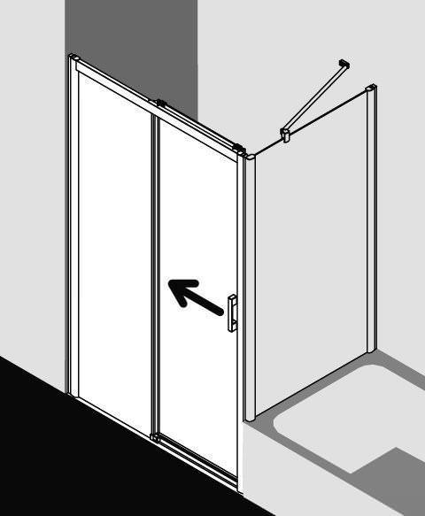 Kermi PEGA Gleittür 2-teilig bodenfrei mit Festfeld PE D2R/L-PED2L10018VAKM Kermi PEGA Gleittür 2-teilig bodenfrei mit Festfeld PE D2R/L-PED2L10018VAKM