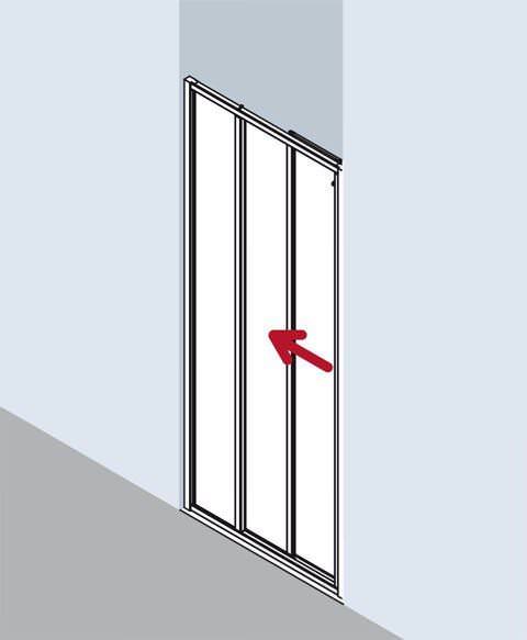 Kermi IBIZA 2000 Gleittür 3-teilig mit Festfeld I2 ST3-I2ST3075171AKM Kermi IBIZA 2000 Gleittür 3-teilig mit Festfeld I2 ST3-I2ST3075171AKM