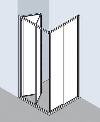 Kermi NOVA 2000 Eckeinstieg 2-teilig mit Falttür - Halbteil N2 EF2-N2EF20701711KM Kermi NOVA 2000 Eckeinstieg 2-teilig mit Falttür - Halbteil N2 EF2-N2EF20701711KM