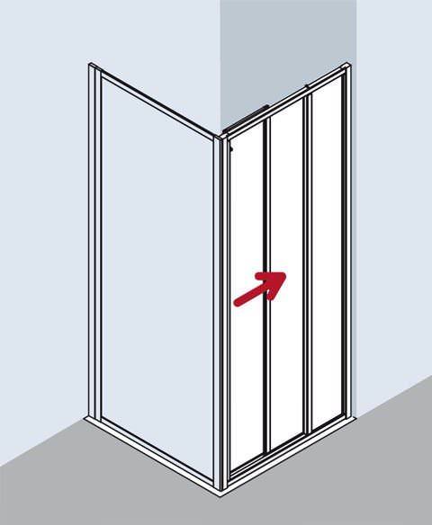 Kermi NOVA 2000 Gleittür 3-teilig mit Festfeld N2 ST3-N2ST30751711KM Kermi NOVA 2000 Gleittür 3-teilig mit Festfeld N2 ST3-N2ST30751711KM