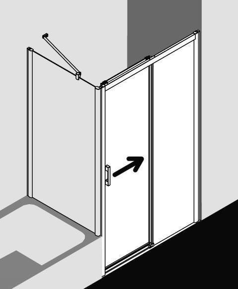 Kermi PEGA Gleittür 2-teilig bodenfrei mit Festfeld PE D2R/L-PED2L10018VAKM Kermi PEGA Gleittür 2-teilig bodenfrei mit Festfeld PE D2R/L-PED2L10018VAKM