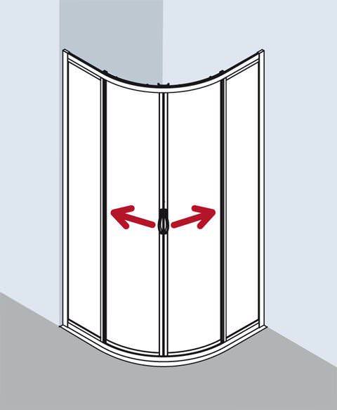 Kermi IBIZA 2000 Viertelkreis-Duschkabine Gleittüren I2 R-I2R48080181AKM Kermi IBIZA 2000 Viertelkreis-Duschkabine Gleittüren I2 R-I2R48080181AKM