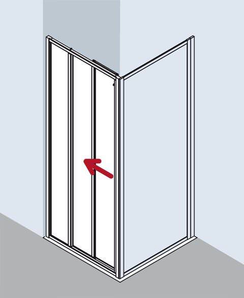 Kermi NOVA 2000 Gleittür 3-teilig mit Festfeld N2 ST3-N2ST30751711KM Kermi NOVA 2000 Gleittür 3-teilig mit Festfeld N2 ST3-N2ST30751711KM