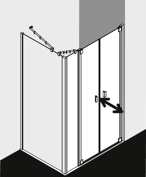 Kermi RAYA Pendeltür mit Festfeld RA PFR/L-RAPFR120181AKM Kermi RAYA Pendeltür mit Festfeld RA PFR/L-RAPFR120181AKM