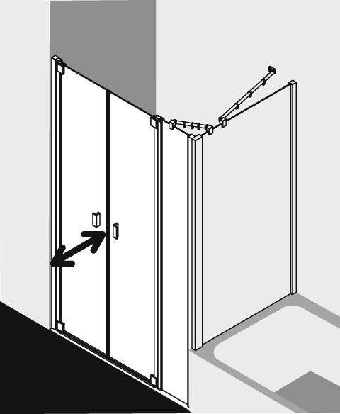 Kermi RAYA Pendeltür mit Festfeld RA PFR/L-RAPFR120181AKM Kermi RAYA Pendeltür mit Festfeld RA PFR/L-RAPFR120181AKM