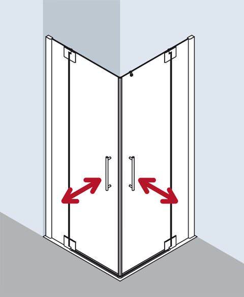 Kermi Pasa XP Eckeinstieg 2-teilig (Pendeltüren mit Festfeldern) - Halbteil PX EPR/L-PXEPR075181AKM Kermi Pasa XP Eckeinstieg 2-teilig (Pendeltüren mit Festfeldern) - Halbteil PX EPR/L-PXEPR075181AKM