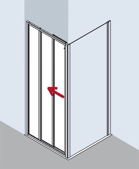 Kermi IBIZA 2000 Gleittür 3-teilig mit Festfeld I2 ST3-I2ST3075171AKM Kermi IBIZA 2000 Gleittür 3-teilig mit Festfeld I2 ST3-I2ST3075171AKM