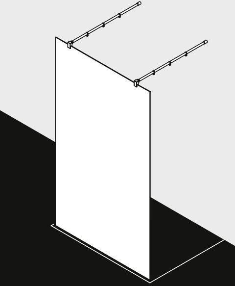 Kermi WALK-IN XB Free Duschwand XB FW1-XBFW112020VAKM