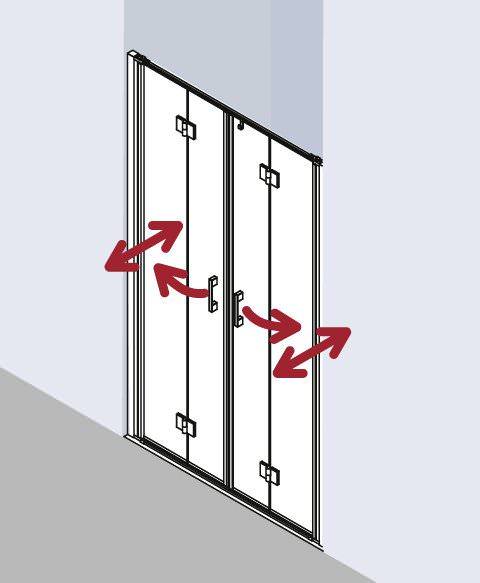 Kermi LIGA Pendel-Falttür 4-teilig LI 2T4-LI2T4120181AKM Kermi LIGA Pendel-Falttür 4-teilig LI 2T4-LI2T4120181AKM