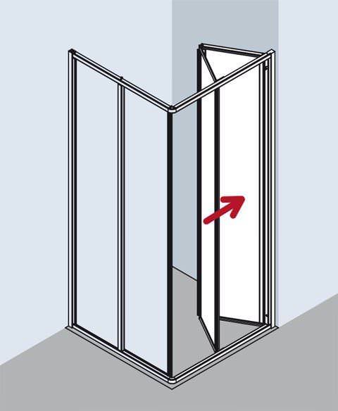 Kermi NOVA 2000 Eckeinstieg 2-teilig mit Falttür - Halbteil N2 EF2-N2EF20701711KM Kermi NOVA 2000 Eckeinstieg 2-teilig mit Falttür - Halbteil N2 EF2-N2EF20701711KM