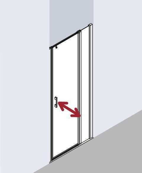 Kermi LIGA Pendeltür 1-flügelig mit Festfeld LI 1GR/L-LI1GL080181AKM Kermi LIGA Pendeltür 1-flügelig mit Festfeld LI 1GR/L-LI1GL080181AKM