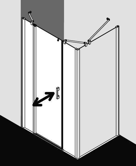 Kermi PEGA Pendeltür 1-flügelig mit Festfeldern PE 1AR/L-PE1AL10018VAKM Kermi PEGA Pendeltür 1-flügelig mit Festfeldern PE 1AR/L-PE1AL10018VAKM