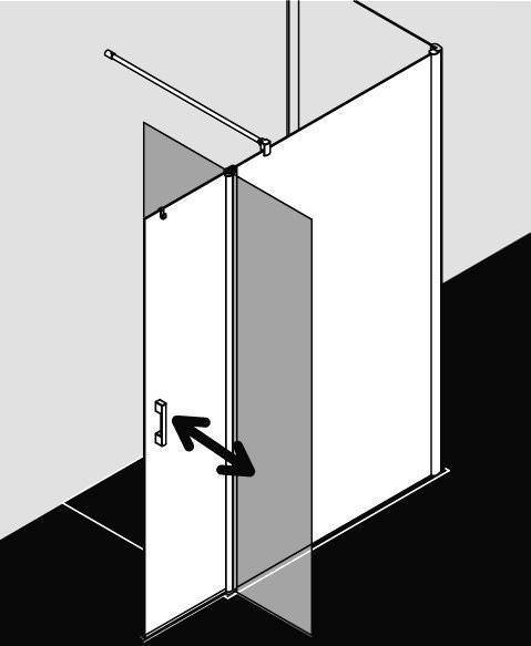 Kermi PEGA WALK-IN Pega Wall mit beweglichem Flügel PE TFR/L-PETFL08018VAKM Kermi PEGA WALK-IN Pega Wall mit beweglichem Flügel PE TFR/L-PETFL08018VAKM