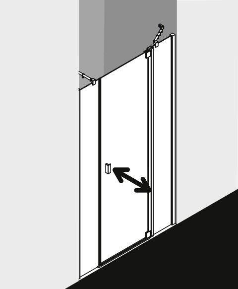 Kermi RAYA Pendeltür 1-flügelig mit Festfeldern RA 1AR/L-RA1AR100181AKM Kermi RAYA Pendeltür 1-flügelig mit Festfeldern RA 1AR/L-RA1AR100181AKM