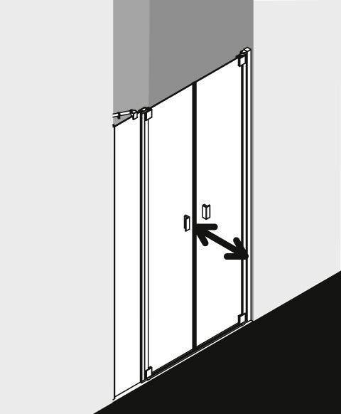 Kermi RAYA Pendeltür mit Festfeld RA PFR/L-RAPFR120181AKM Kermi RAYA Pendeltür mit Festfeld RA PFR/L-RAPFR120181AKM