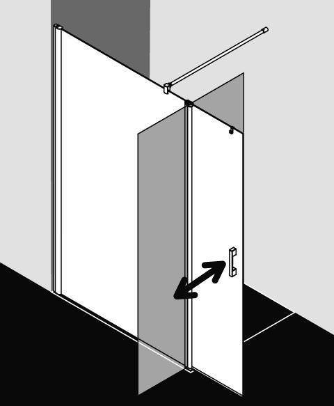 Kermi PEGA WALK-IN Pega Wall mit beweglichem Flügel PE TFR/L-PETFL08018VAKM Kermi PEGA WALK-IN Pega Wall mit beweglichem Flügel PE TFR/L-PETFL08018VAKM