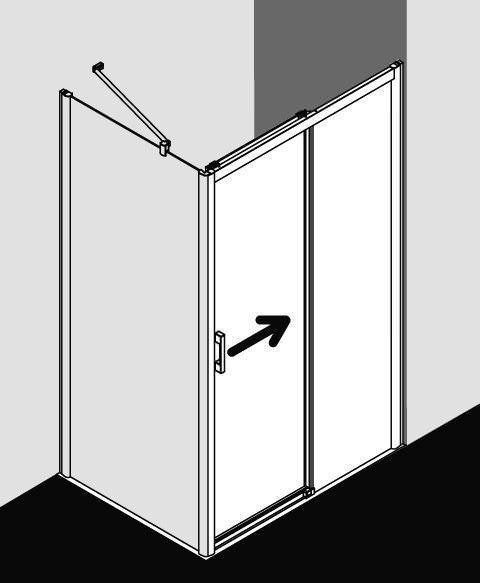 Kermi PEGA Gleittür 2-teilig bodenfrei mit Festfeld PE D2R/L-PED2L10018VAKM Kermi PEGA Gleittür 2-teilig bodenfrei mit Festfeld PE D2R/L-PED2L10018VAKM