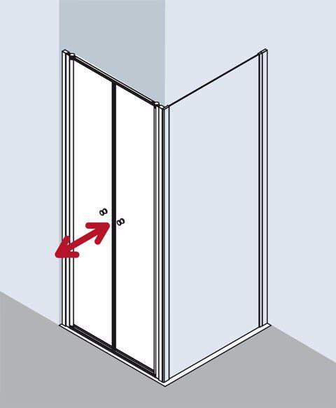 Kermi IBIZA 2000 Pendeltür I2 PTD-I2PTD070171AKM