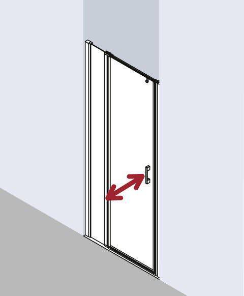 Kermi LIGA Pendeltür 1-flügelig mit Festfeld LI 1GR/L-LI1GL080181AKM Kermi LIGA Pendeltür 1-flügelig mit Festfeld LI 1GR/L-LI1GL080181AKM