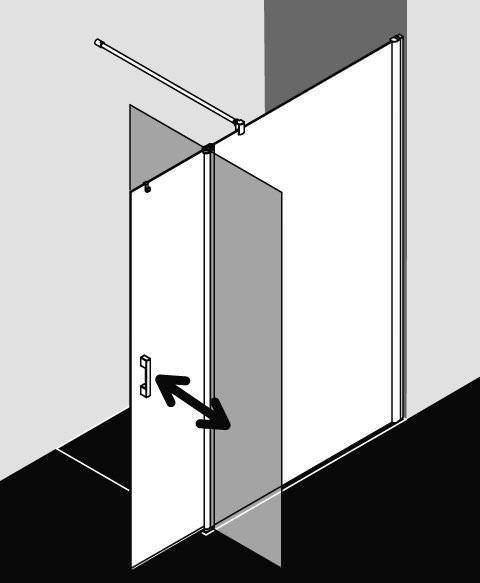 Kermi PEGA WALK-IN Pega Wall mit beweglichem Flügel PE TFR/L-PETFL08018VAKM Kermi PEGA WALK-IN Pega Wall mit beweglichem Flügel PE TFR/L-PETFL08018VAKM
