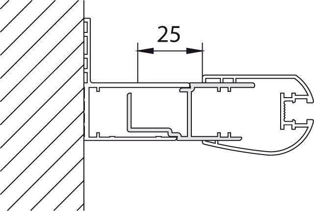 Kermi PEGA Stockverbreit. 2000 Silber Hochglanz-ZDSVSVPPE200VK