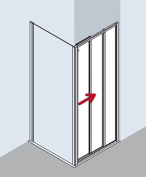 Kermi IBIZA 2000 Gleittür 3-teilig mit Festfeld I2 ST3-I2ST3075171AKM Kermi IBIZA 2000 Gleittür 3-teilig mit Festfeld I2 ST3-I2ST3075171AKM