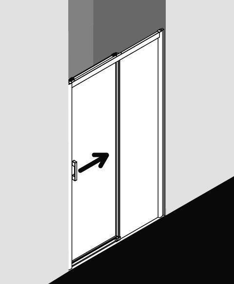 Kermi PEGA Gleittür 2-teilig bodenfrei mit Festfeld PE D2R/L-PED2L10018VAKM Kermi PEGA Gleittür 2-teilig bodenfrei mit Festfeld PE D2R/L-PED2L10018VAKM