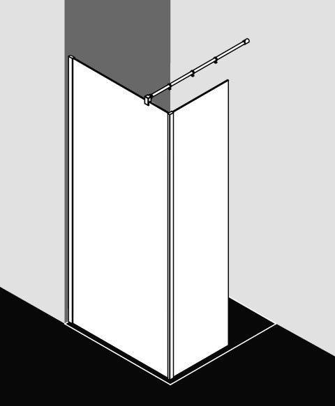 Kermi WALK-IN XB Festfeld im Winkel zur Kombination mit WALK-IN XB Duschwand-XBFFW03020VAKM Kermi WALK-IN XB Festfeld im Winkel zur Kombination mit WALK-IN XB Duschwand-XBFFW03020VAKM