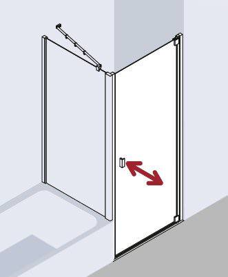 Kermi RAYA Pendeltür 1-flügelig RA 1WR/L-RA1WR075181AKM Kermi RAYA Pendeltür 1-flügelig RA 1WR/L-RA1WR075181AKM