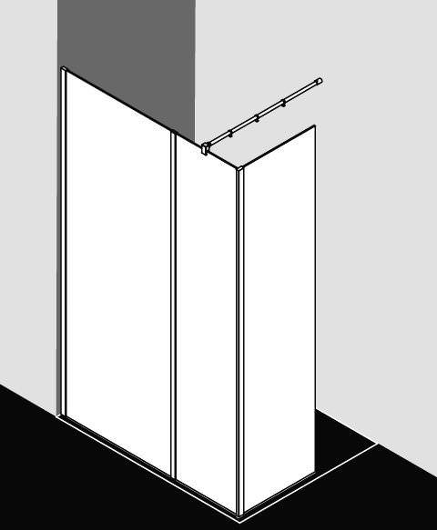 Kermi WALK-IN XB Festfeld im Winkel zur Kombination mit WALK-IN XB Duschwand-XBFFW03020VAKM Kermi WALK-IN XB Festfeld im Winkel zur Kombination mit WALK-IN XB Duschwand-XBFFW03020VAKM