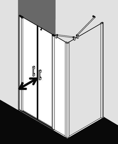 Kermi PEGA Pendeltür mit Festfeld PE PFR/L-PEPFL11018VAKM Kermi PEGA Pendeltür mit Festfeld PE PFR/L-PEPFL11018VAKM