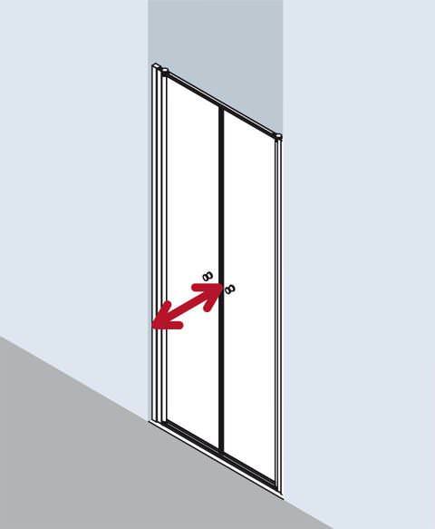 Kermi IBIZA 2000 Pendeltür I2 PTD-I2PTD070171AKM