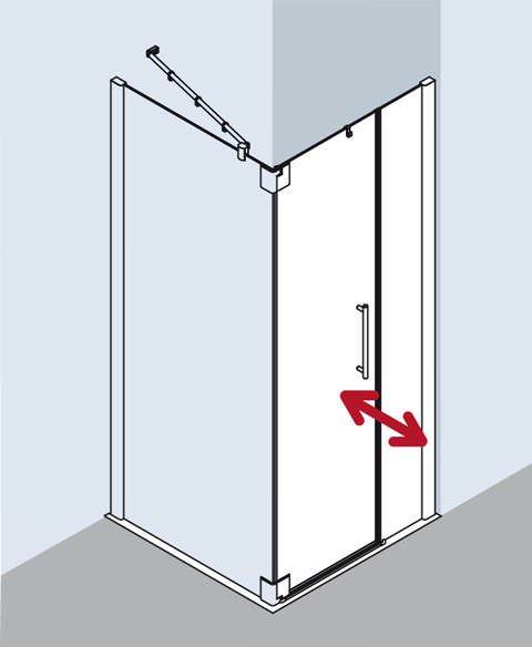 Kermi Pasa XP Pendeltür 1-flügelig und Festfeld PX 1FR/L-PX1FR075181AKM Kermi Pasa XP Pendeltür 1-flügelig und Festfeld PX 1FR/L-PX1FR075181AKM