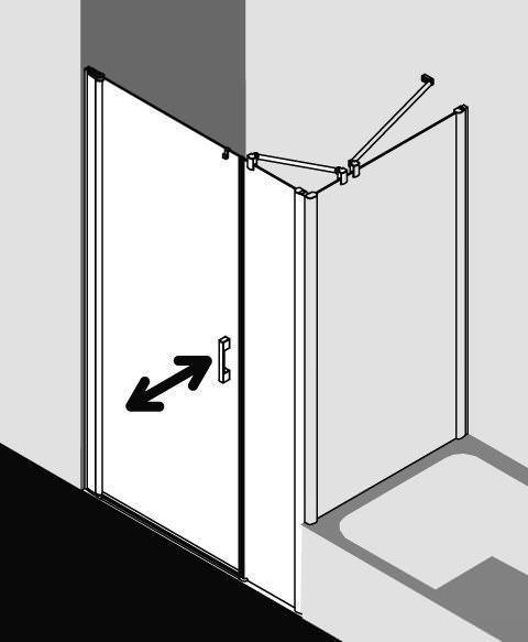 Kermi PEGA Pendeltür 1-flügelig und Festfeld PE 1OR/L-PE1OL10018VAKM Kermi PEGA Pendeltür 1-flügelig und Festfeld PE 1OR/L-PE1OL10018VAKM