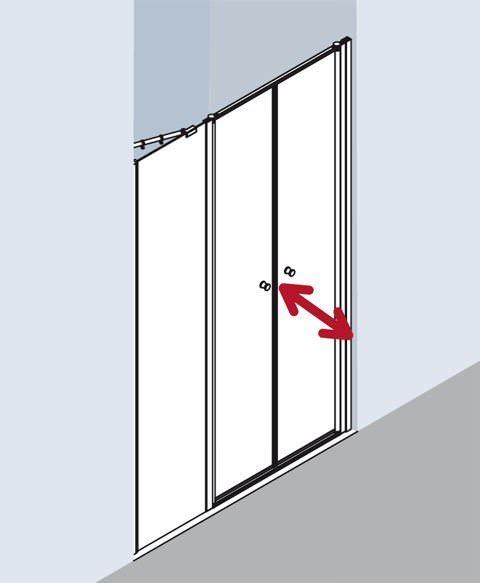 Kermi IBIZA 2000 Pendeltür mit Festfeld I2 POR/L-I2POR110171AKM Kermi IBIZA 2000 Pendeltür mit Festfeld I2 POR/L-I2POR110171AKM