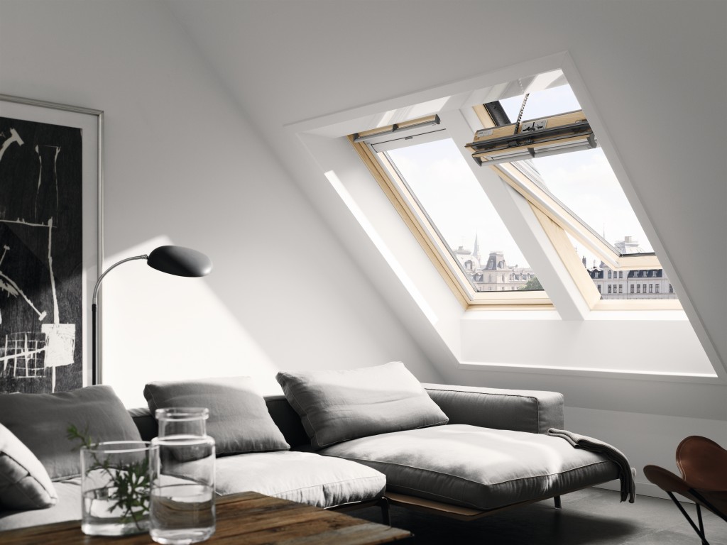 VELUX Elektro Schwingfenster Holz GGL-GGLCK02206221M