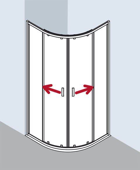 Kermi IBIZA 2000 Viertelkreis-Duschkabine Gleittüren I2 T-I2T10080181AKM Kermi IBIZA 2000 Viertelkreis-Duschkabine Gleittüren I2 T-I2T10080181AKM