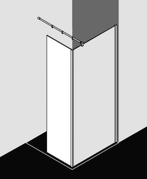 Kermi WALK-IN XB Festfeld im Winkel zur Kombination mit WALK-IN XB Duschwand-XBFFW03020VAKM Kermi WALK-IN XB Festfeld im Winkel zur Kombination mit WALK-IN XB Duschwand-XBFFW03020VAKM