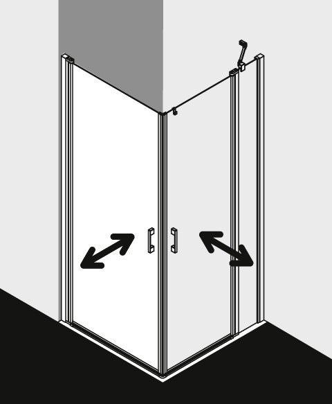 Kermi LIGA Eckeinstieg Pendeltüren - Halbteil LI 1ER/L-LI1ER075181AKM Kermi LIGA Eckeinstieg Pendeltüren - Halbteil LI 1ER/L-LI1ER075181AKM