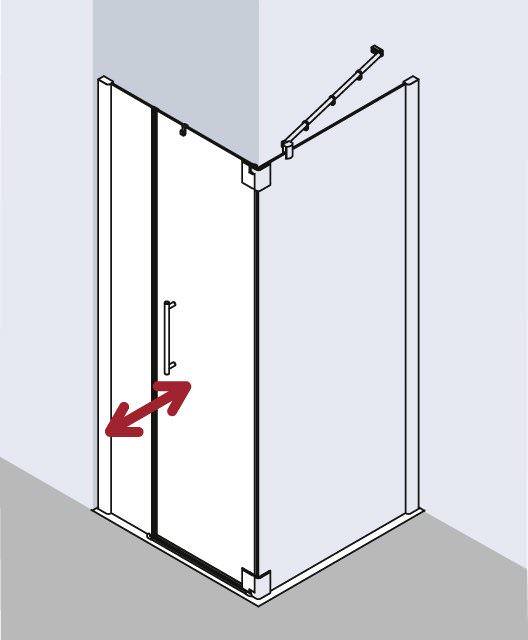 Kermi Pasa XP Pendeltür 1-flügelig und Festfeld PX 1FR/L-PX1FR075181AKM Kermi Pasa XP Pendeltür 1-flügelig und Festfeld PX 1FR/L-PX1FR075181AKM