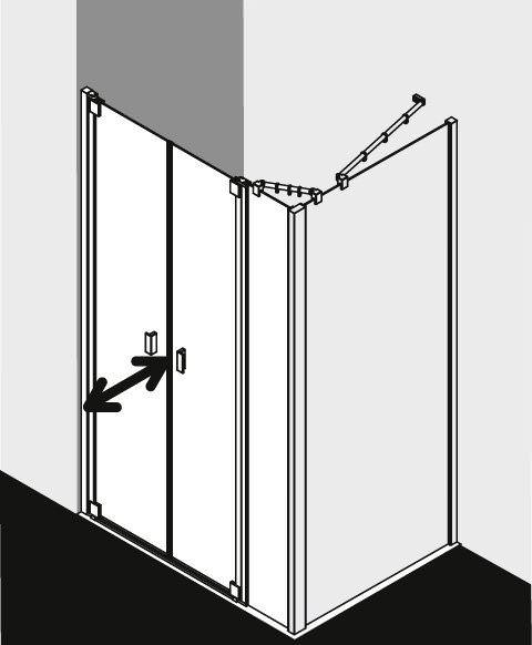 Kermi RAYA Pendeltür mit Festfeld RA PFR/L-RAPFR120181AKM Kermi RAYA Pendeltür mit Festfeld RA PFR/L-RAPFR120181AKM
