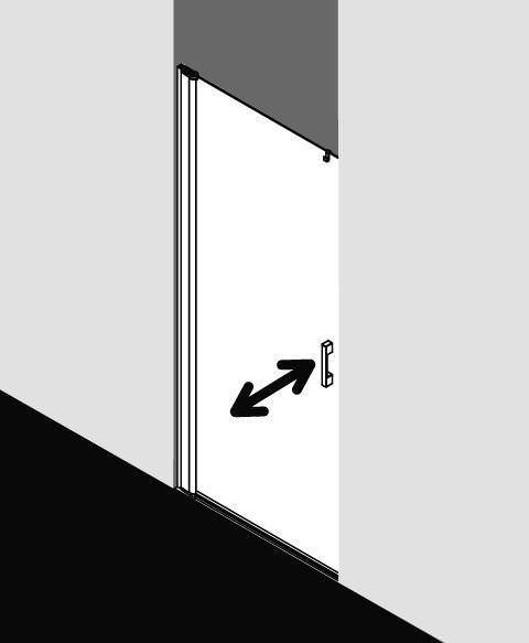 Kermi PEGA Pendeltür 1-flügelig für Nische 1TR/L-PE1TL07518VAKM Kermi PEGA Pendeltür 1-flügelig für Nische 1TR/L-PE1TL07518VAKM