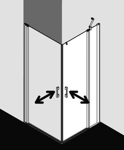 Kermi PEGA Eckeinstieg Pendeltür PE 1ER/L-PE1EL07518VAKM Kermi PEGA Eckeinstieg Pendeltür PE 1ER/L-PE1EL07518VAKM