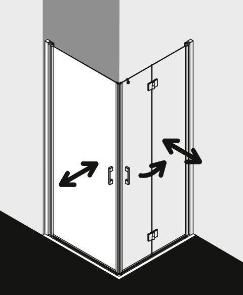 Kermi LIGA Eckeinstieg Pendeltüren - Halbteil LI 1ER/L-LI1ER075181AKM Kermi LIGA Eckeinstieg Pendeltüren - Halbteil LI 1ER/L-LI1ER075181AKM