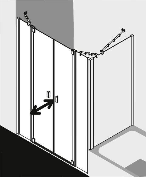 Kermi RAYA Pendeltür mit Festfeldern RA PTF-RAPTF120181AKM Kermi RAYA Pendeltür mit Festfeldern RA PTF-RAPTF120181AKM