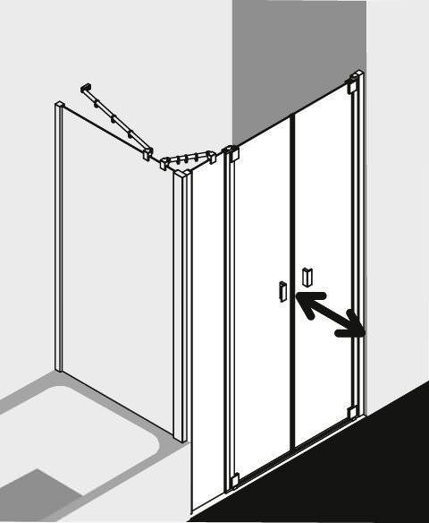Kermi RAYA Pendeltür mit Festfeld RA PFR/L-RAPFR120181AKM Kermi RAYA Pendeltür mit Festfeld RA PFR/L-RAPFR120181AKM